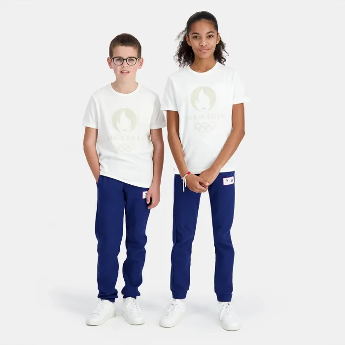Kids Le Coq Sportif Tshirts Paris 2024 TShirt Kids Marshmallow