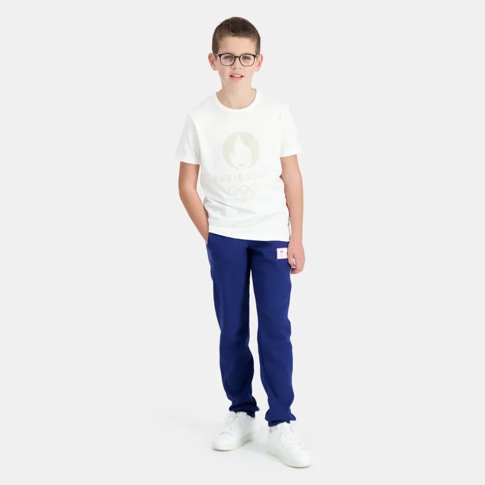 Kids Le Coq Sportif Tshirts Paris 2024 TShirt Kids Marshmallow