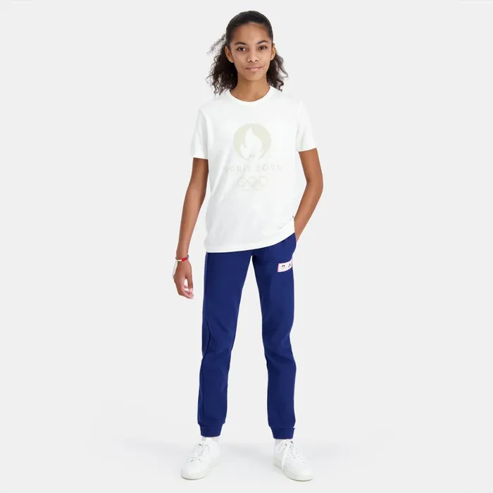 Kids Le Coq Sportif Tshirts Paris 2024 TShirt Kids Marshmallow