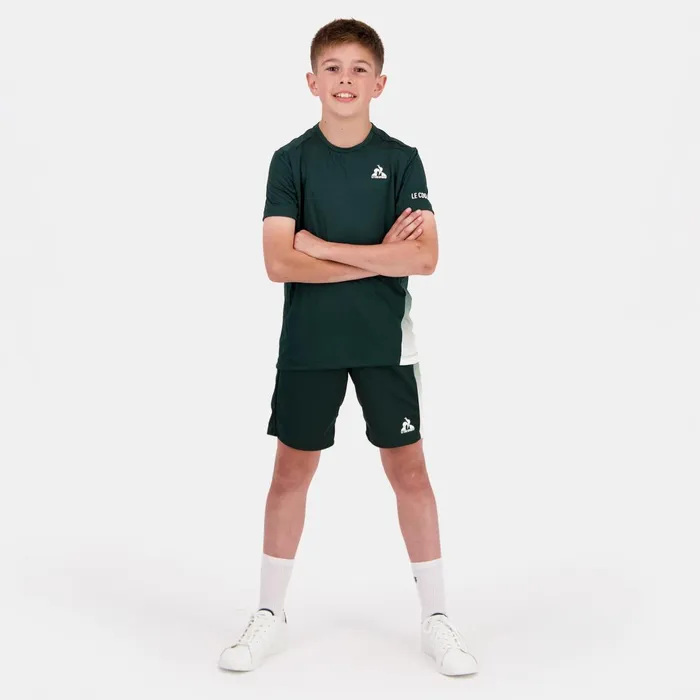 Kids Le Coq Sportif Tshirts Performance Tennis TShirt Kids Scarab