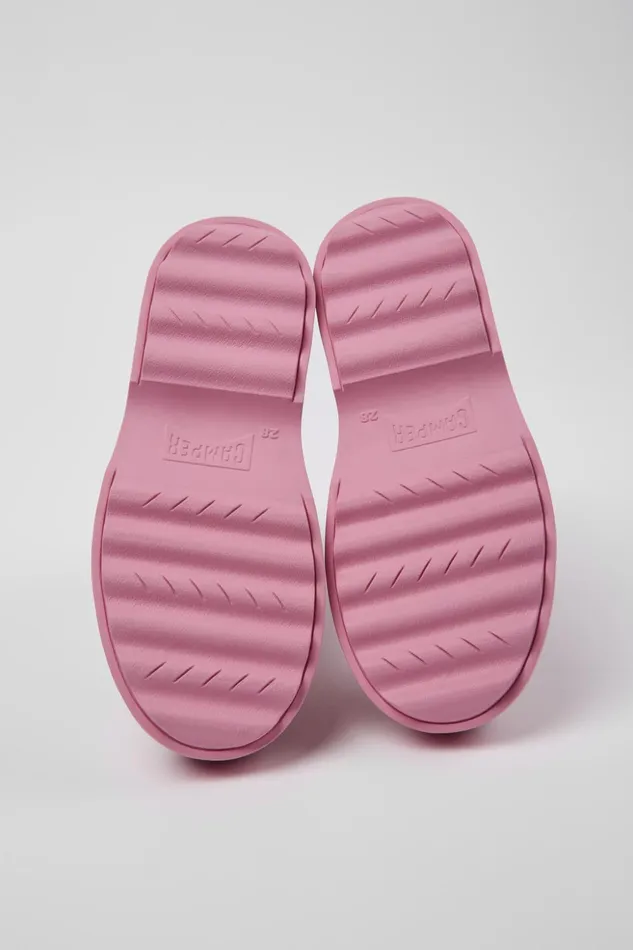 Kids Norte Pink Leather Ankle Boots For Kids Camper Boots Kids Norte Pink Leather Ankle Boots For Kids Camper Boots