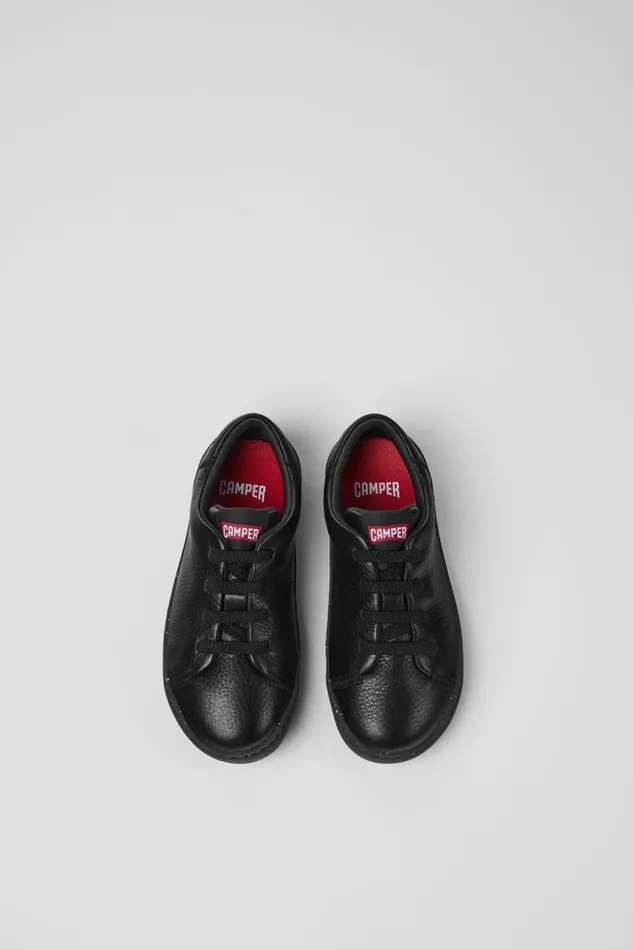 Kids Peu Touring Black Leather Sneakers For Kids Camper Sneakers Kids Peu Touring Black Leather Sneakers For Kids Camper Sneakers