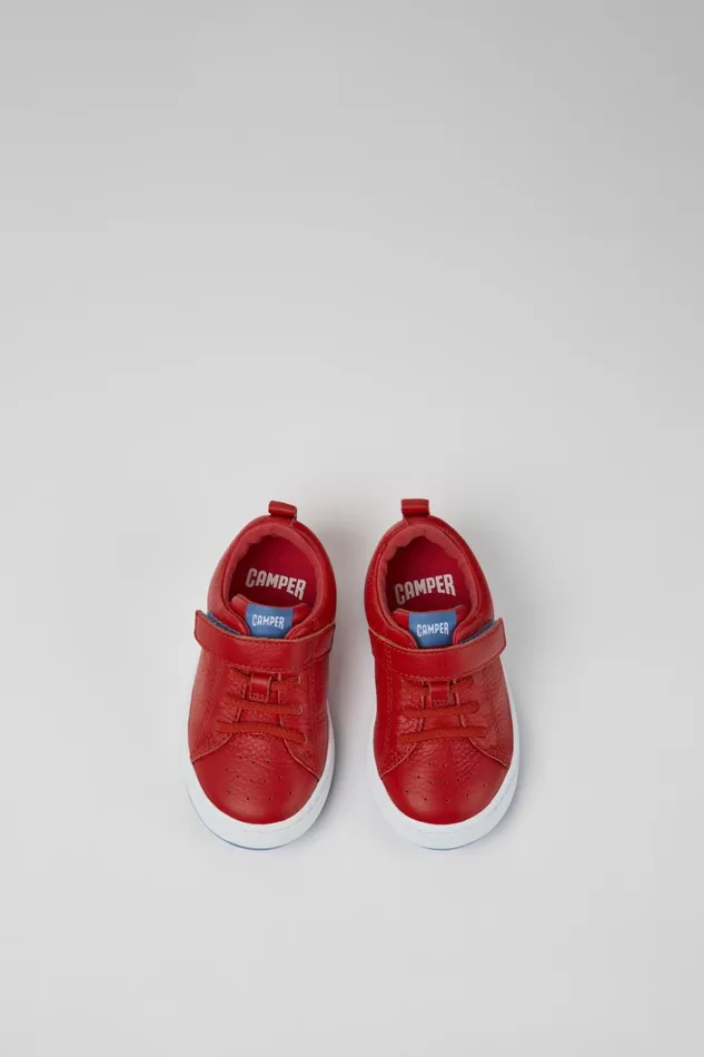 Kids Runner Red Leather Sneakers For Kids Camper Sneakers Kids Runner Red Leather Sneakers For Kids Camper Sneakers