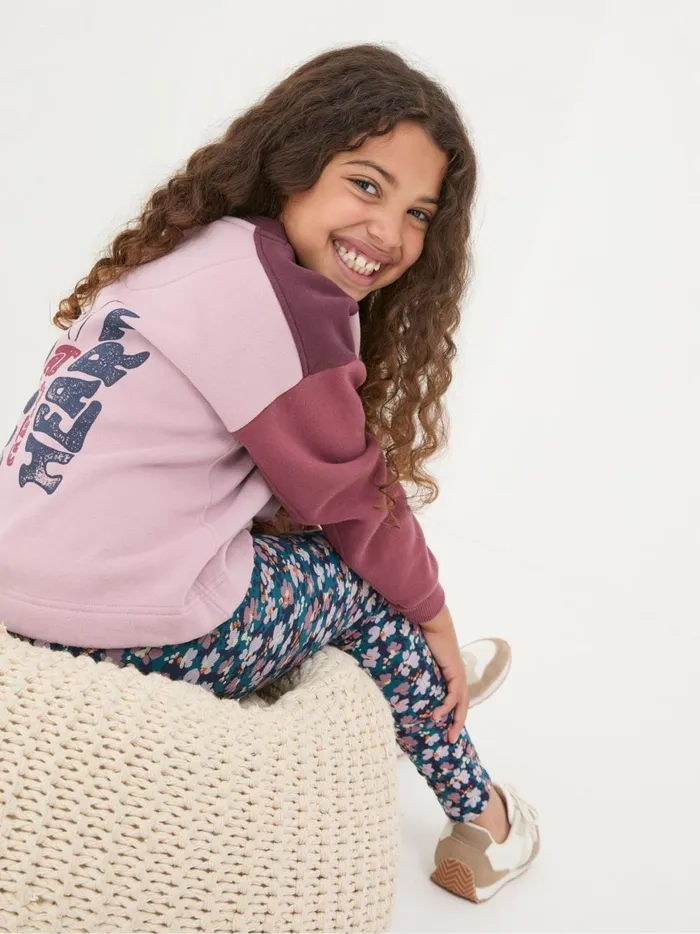 Kids Sweatshirts and Hoodies Fat Face Dusky Purple Butterfly Sweatshirt