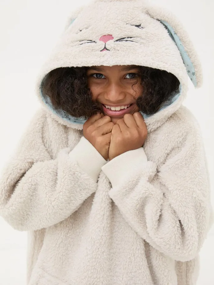 Kids Sweatshirts and Hoodies Fat Face Natural Oversized Rabbit Fleece Hoodie Kids Sweatshirts and Hoodies Fat Face Natural Oversized Rabbit Fleece Hoodie