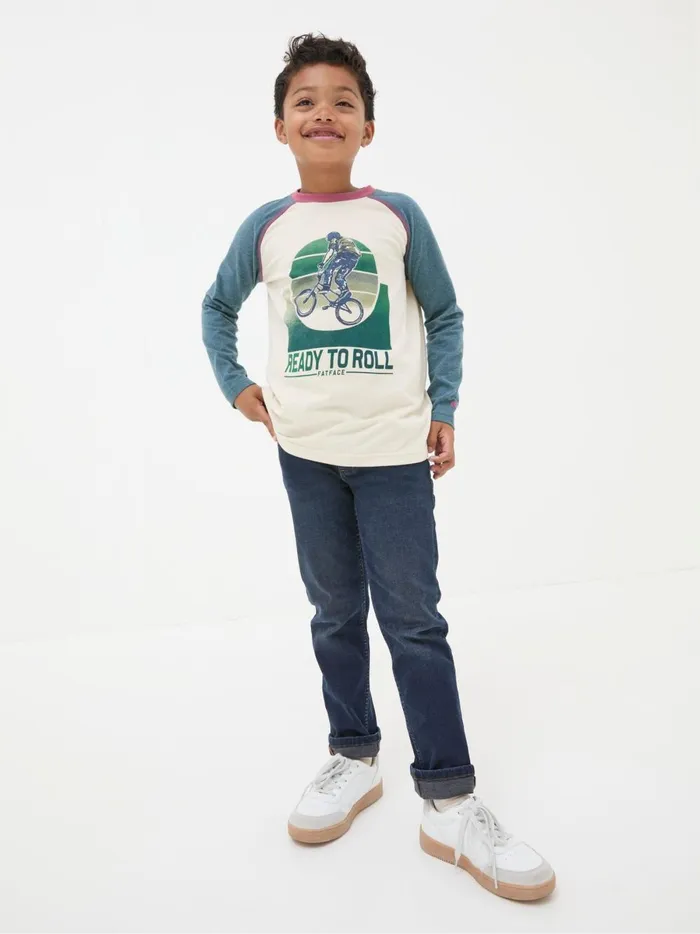 Kids TShirts and Polos Fat Face Natural Bike Graphic TShirt