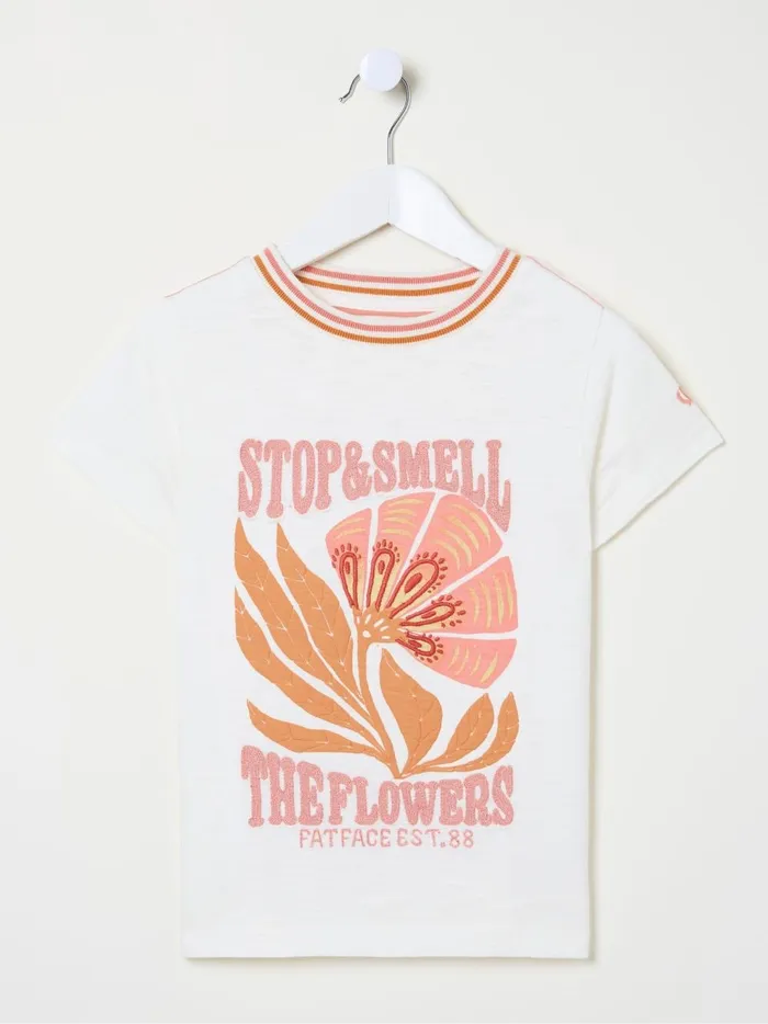 Kids Tops and TShirts Fat Face Natural Flowers Graphic TShirt