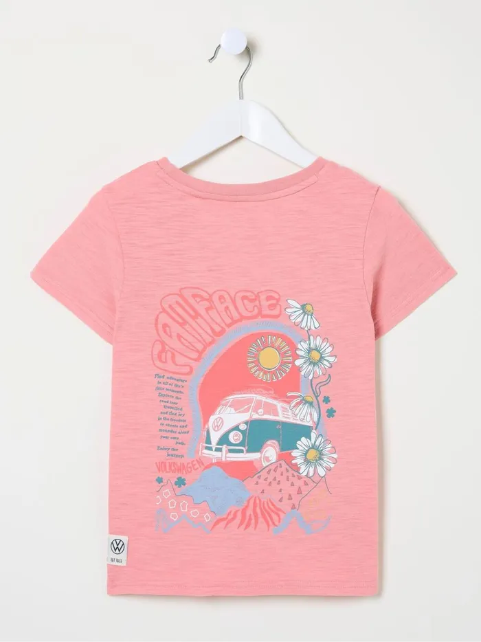 Kids Tops and TShirts Fat Face Pink Vw Summer Graphic TShirt