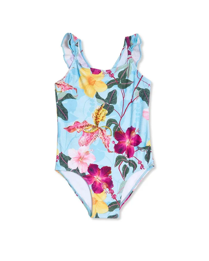 Kids Women PatBO BABY HIBISCUS RUFFLE SWIMSUITFINAL SALE