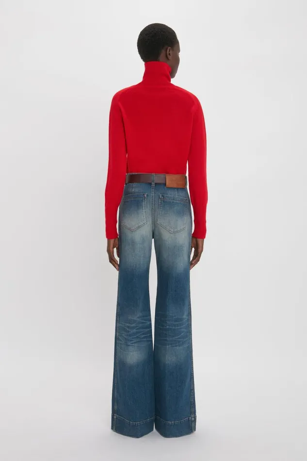 Knitwear Women Victoria Beckham Polo Neck Jumper In Red