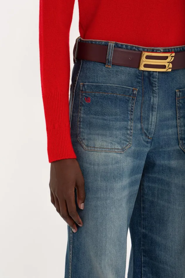 Knitwear Women Victoria Beckham Polo Neck Jumper In Red