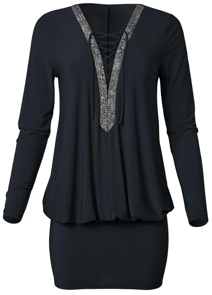 Laceup Mini Dress Black Women VENUS Party Dresses