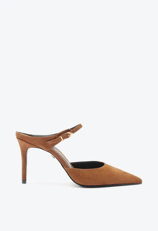 Laura Mule Suede Pump Caramel Women Schutz Shoes