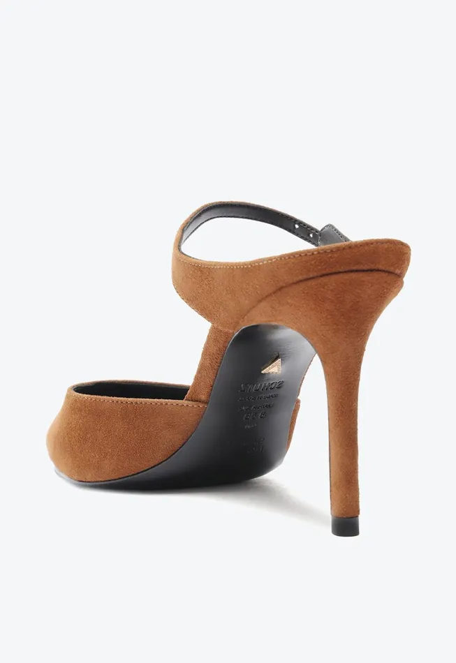 Laura Mule Suede Pump Caramel Women Schutz Shoes Laura Mule Suede Pump Caramel Women Schutz Shoes