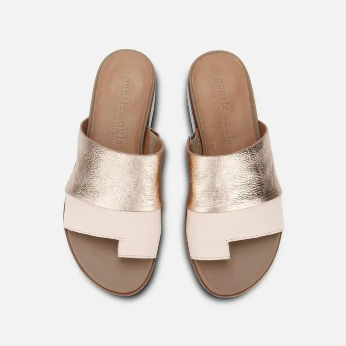 Lavern Metallic Platform Slide With Eva Rose Gold Multi Women Kenneth Cole Gentle Souls