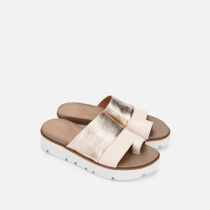 Lavern Metallic Platform Slide With Eva Rose Gold Multi Women Kenneth Cole Gentle Souls