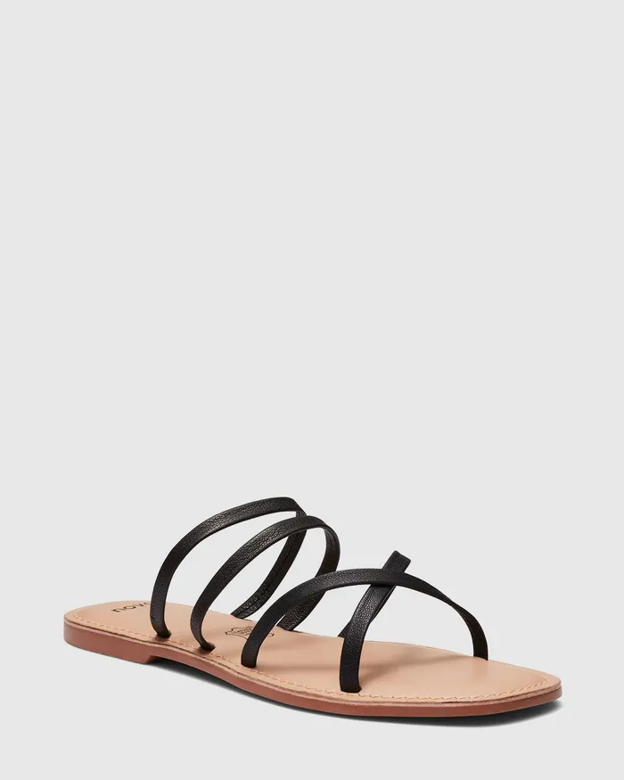 Leather Sandals NOVO Shoes Women SIMONA BLACK