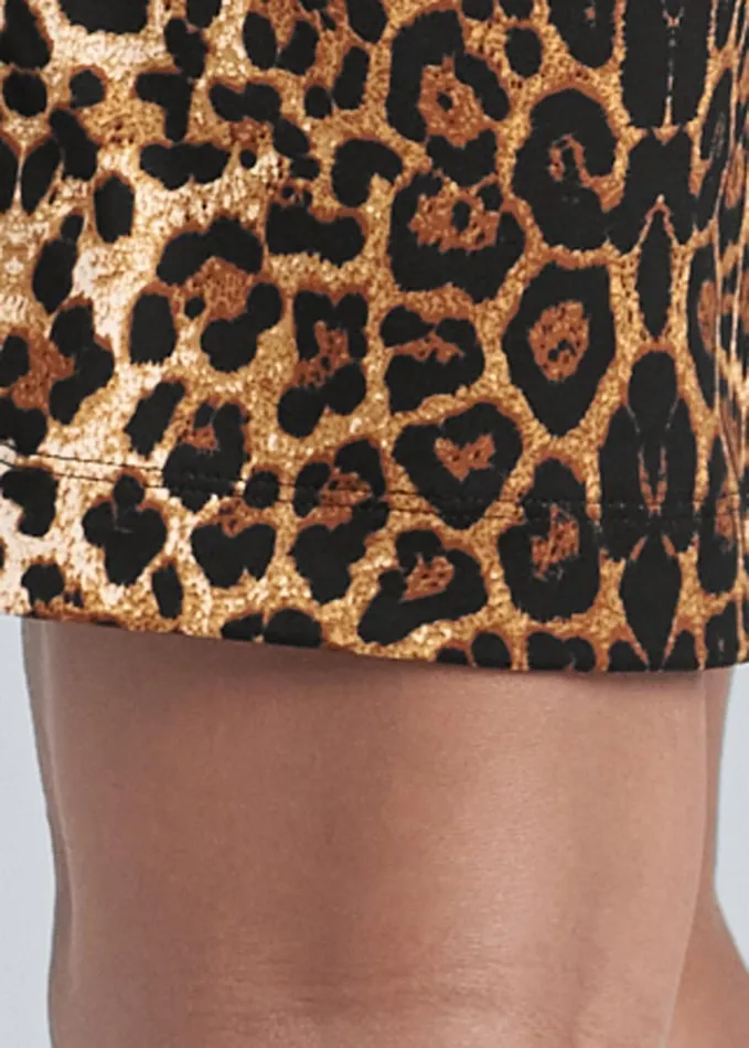 LEOPARD PRINT TWIST FRONT DRESS Brown Multi Women VENUS Bodycon Dresses