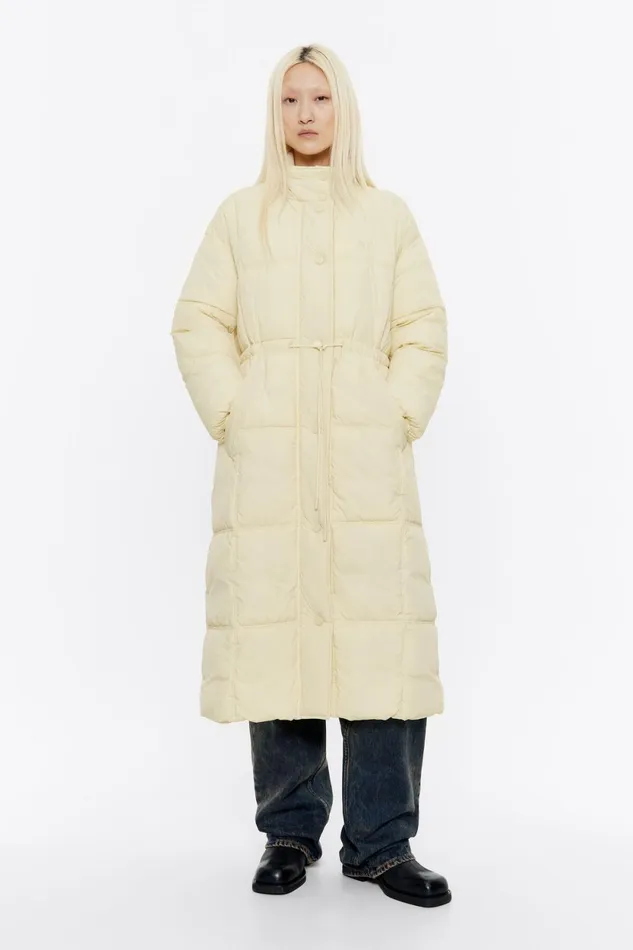 Light Yellow Aline Puffer Light Yellow Women Bimba Y Lola Puffer Jackets