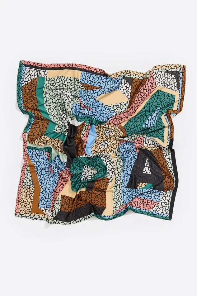 Lime Geometric Animalprint Logo Scarf Lime Women Bimba Y Lola Scarves Lime Geometric Animalprint Logo Scarf Lime Women Bimba Y Lola Scarves