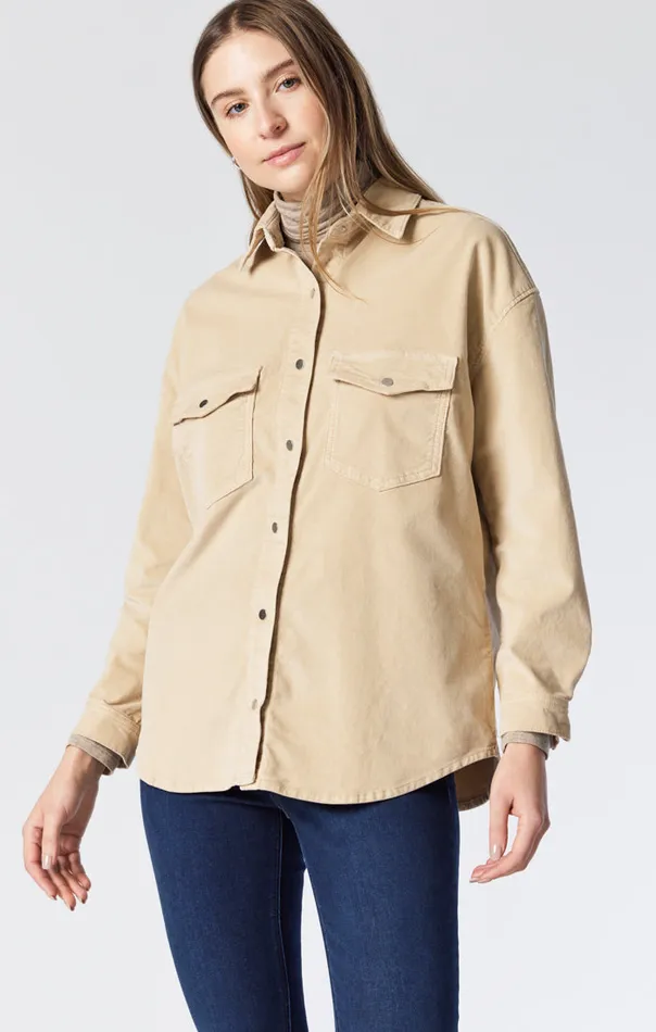 Livia Oversized Shirt In Irish Cream Cord Women Mavi Jeans Jackets Livia Oversized Shirt In Irish Cream Cord Women Mavi Jeans Jackets