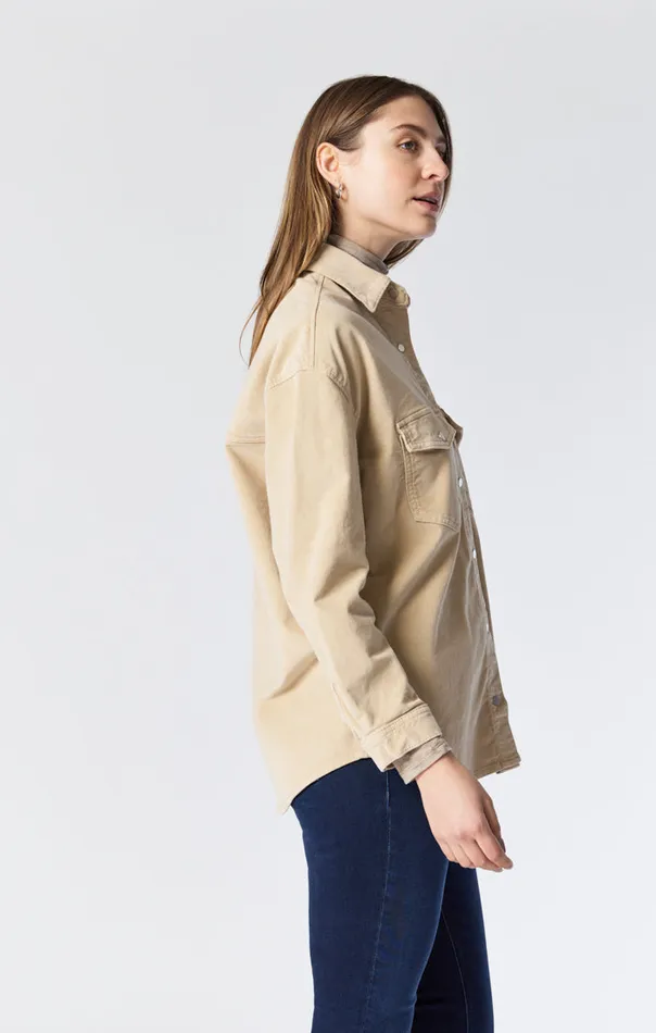 Livia Oversized Shirt In Irish Cream Cord Women Mavi Jeans Jackets Livia Oversized Shirt In Irish Cream Cord Women Mavi Jeans Jackets