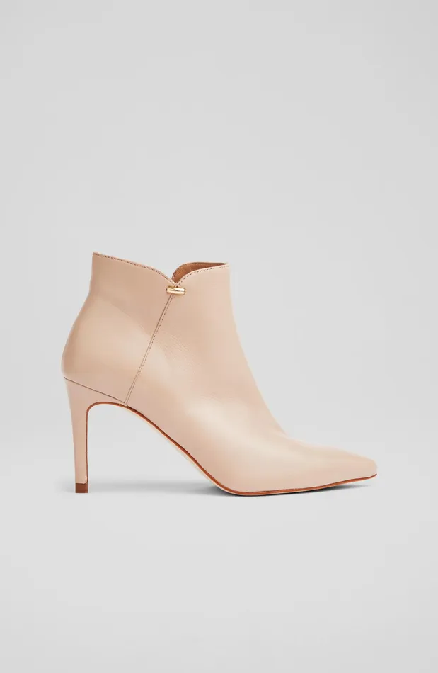 LK Bennett Corinne Beige Leather Ankle Boots Women Boots