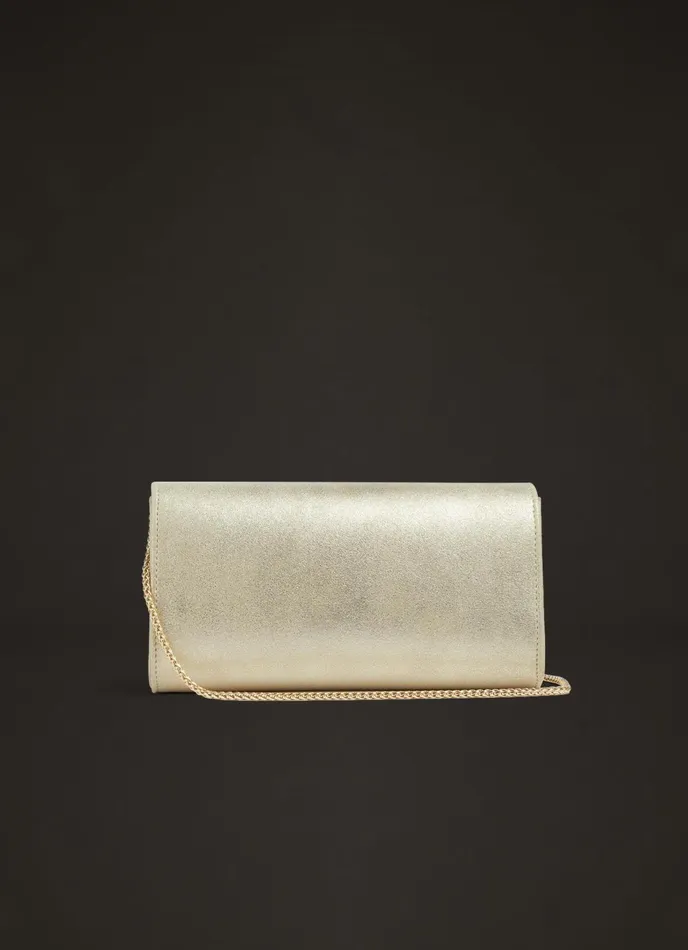 LK Bennett Lucy Soft Gold Suede Clutch Women Clutch Bags