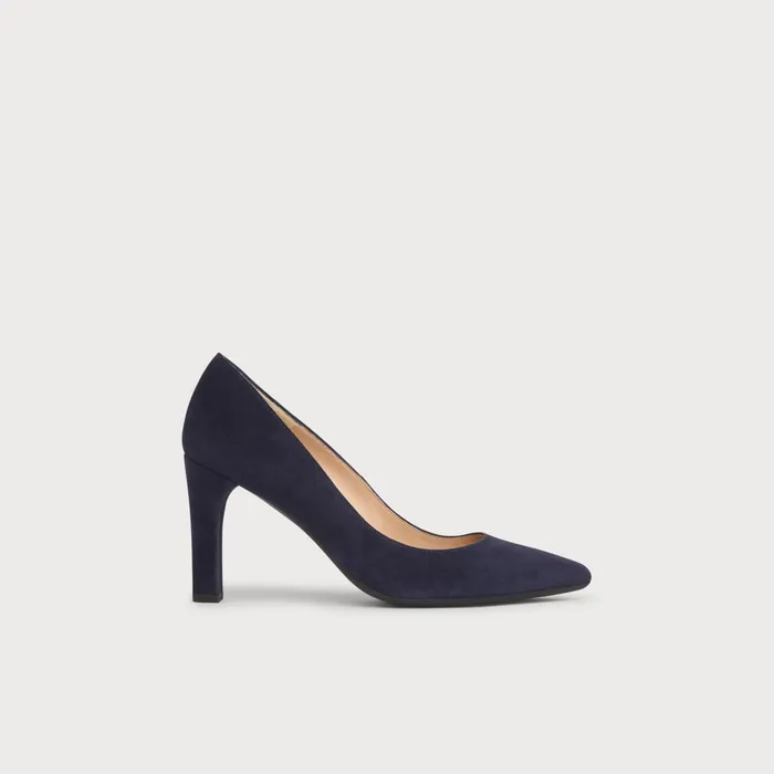 LK Bennett Tess Navy Suede Courts Women Court Shoes
