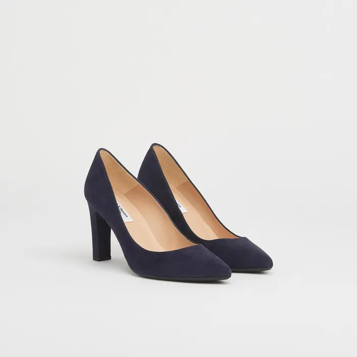 LK Bennett Tess Navy Suede Courts Women Court Shoes