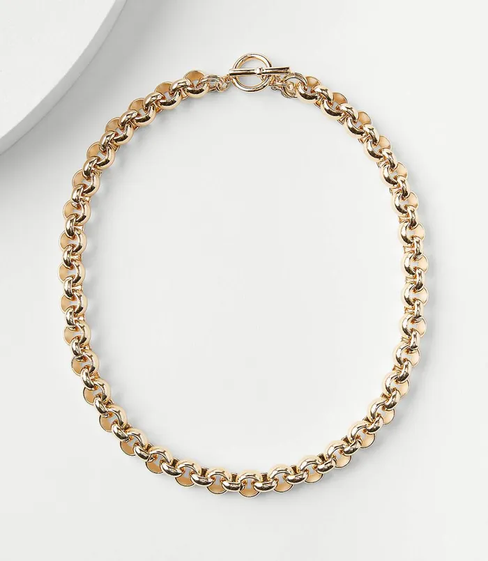 LOFT Bubble Chain Necklace Gold Women Jewelry