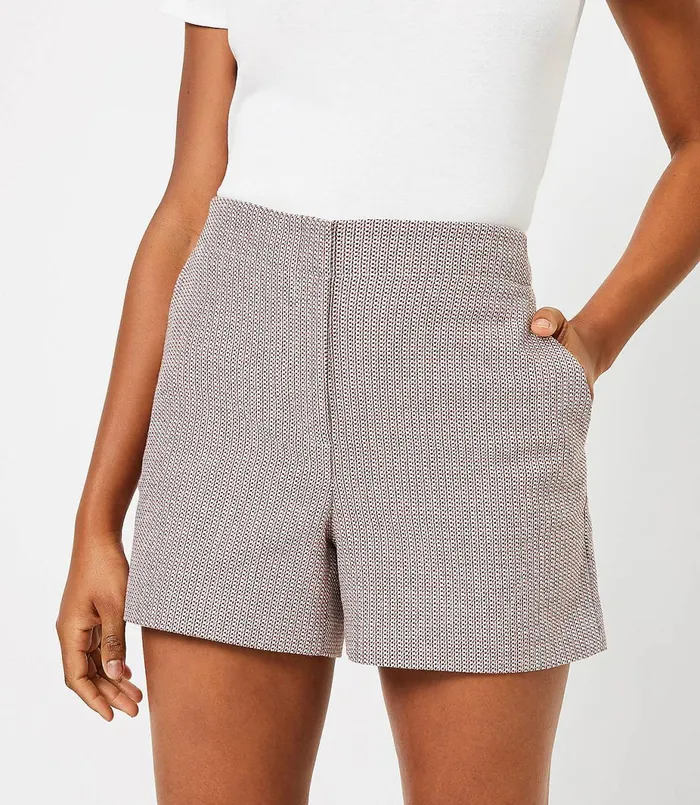 LOFT Petite Structured Shorts In Tweed Pink Multi Women Petite Shorts