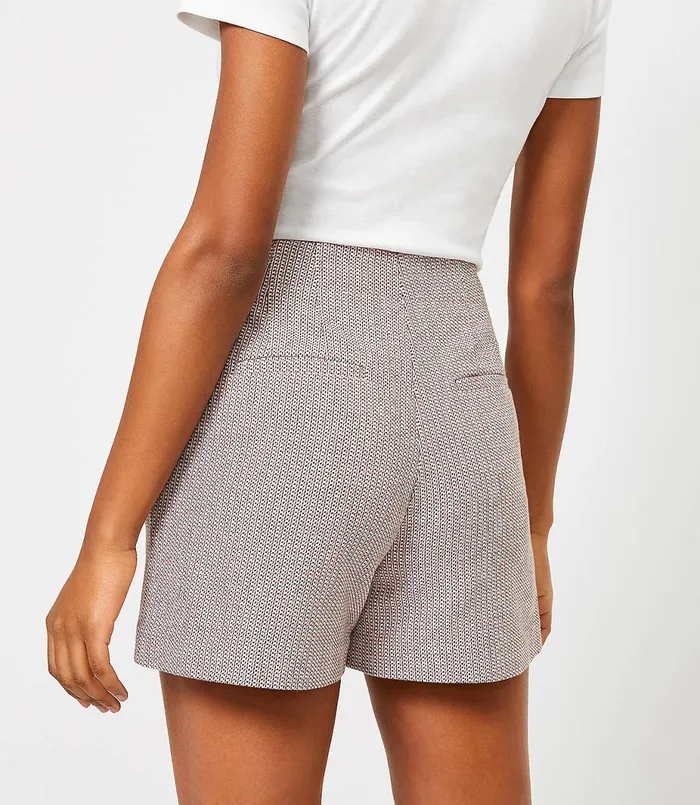 LOFT Petite Structured Shorts In Tweed Pink Multi Women Petite Shorts