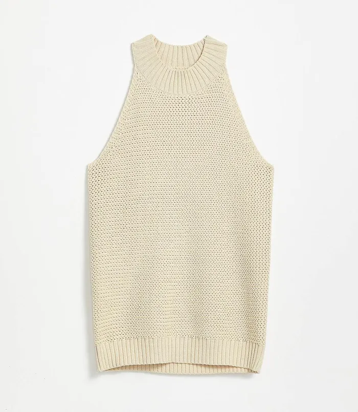 LOFT Stitchy Halter Sweater Forever Navy Women Sweaters