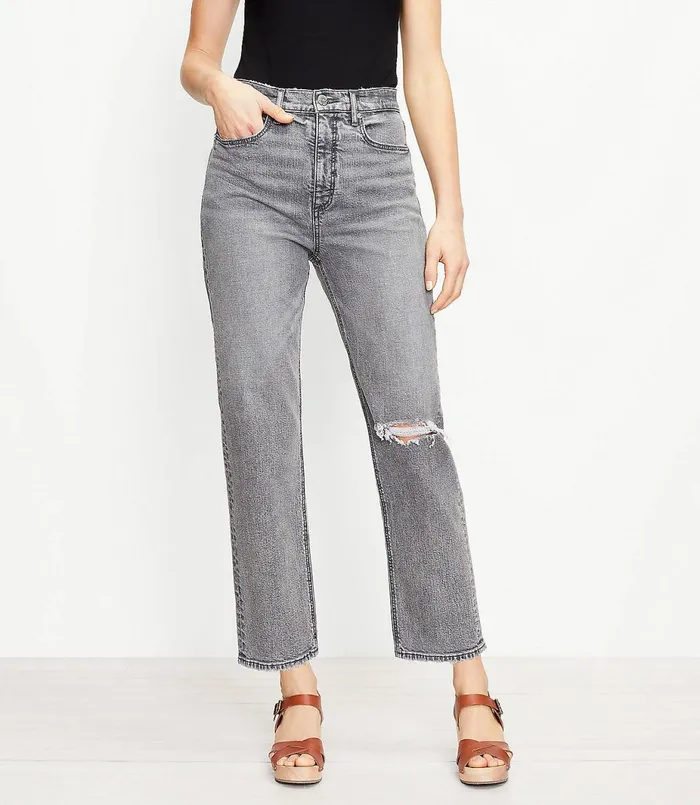 LOFT The 90s Straight Jean In Authentic Light Grey Wash Authentic Light Grey Wash Women Jeans LOFT The 90s Straight Jean In Authentic Light Grey Wash Authentic Light Grey Wash Women Jeans