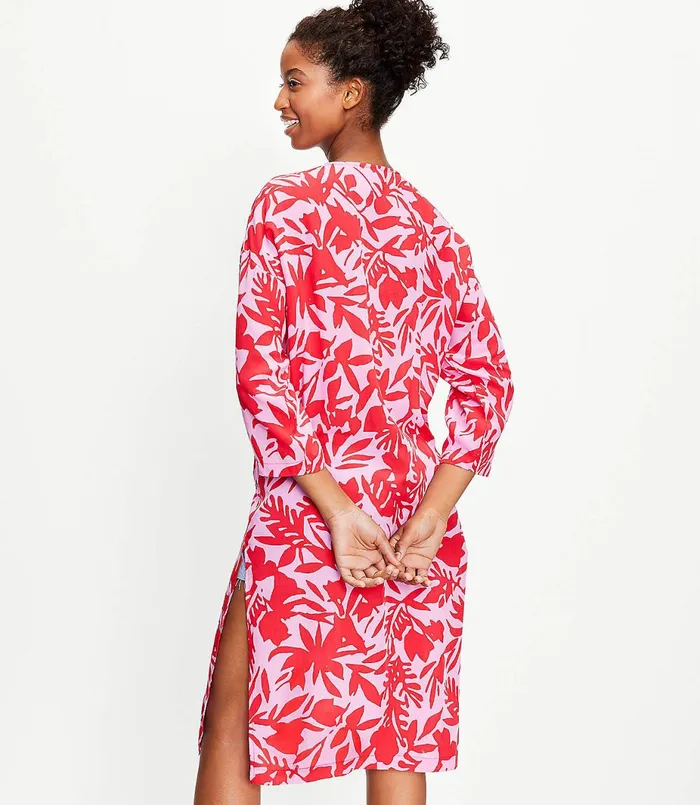 LOFT Tropic Duster Bright Cherry Women Wraps and Scarves