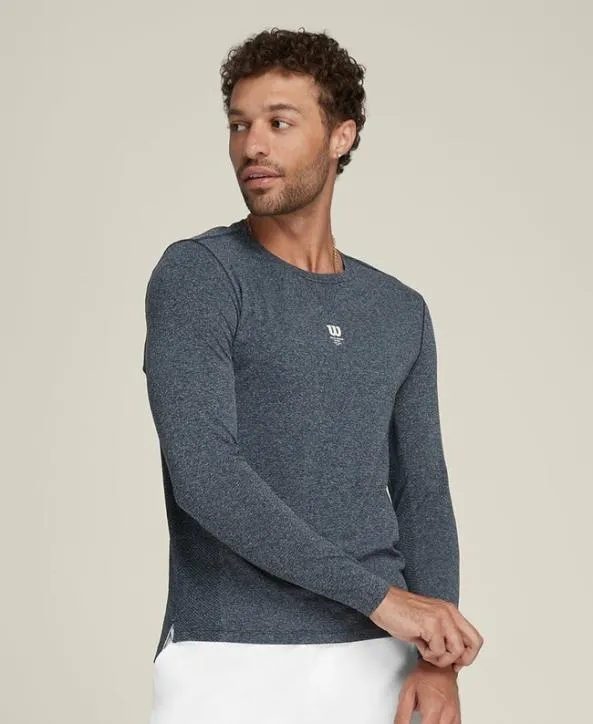 Long Sleeve Shirts Men Wilson Layer Up Long Sleeve Classic Navy Heather