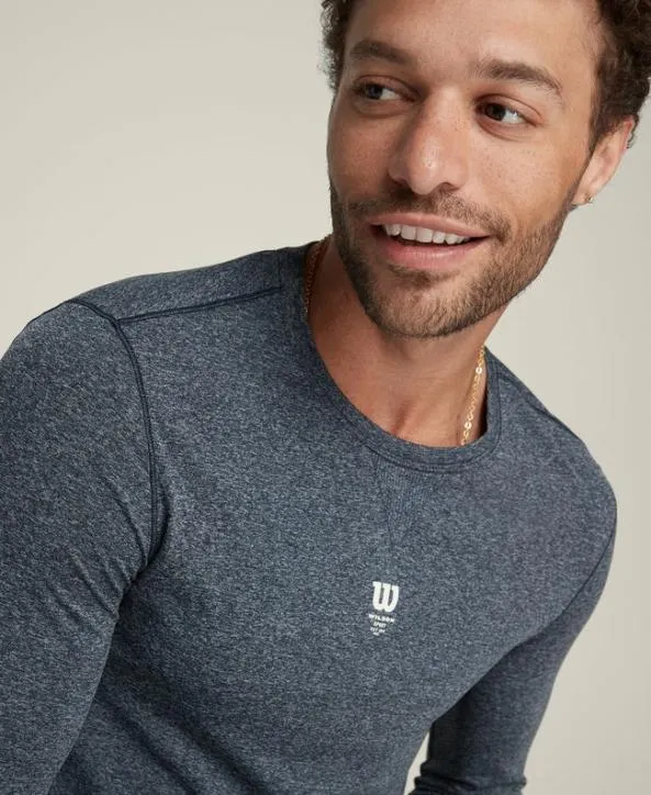Long Sleeve Shirts Men Wilson Layer Up Long Sleeve Classic Navy Heather Long Sleeve Shirts Men Wilson Layer Up Long Sleeve Classic Navy Heather