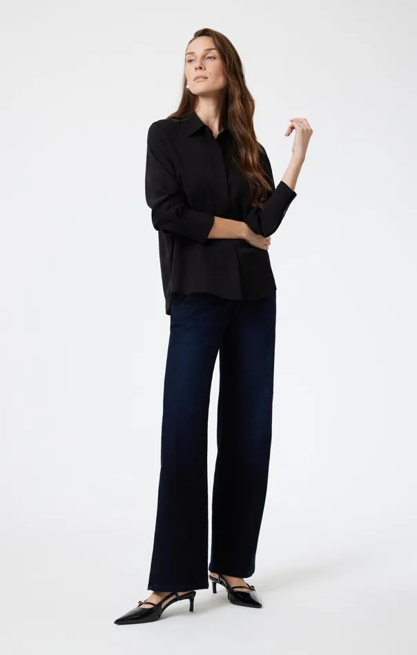 Long Sleeve Tencel Shirt In Black Women Mavi Jeans Shirts Long Sleeve Tencel Shirt In Black Women Mavi Jeans Shirts