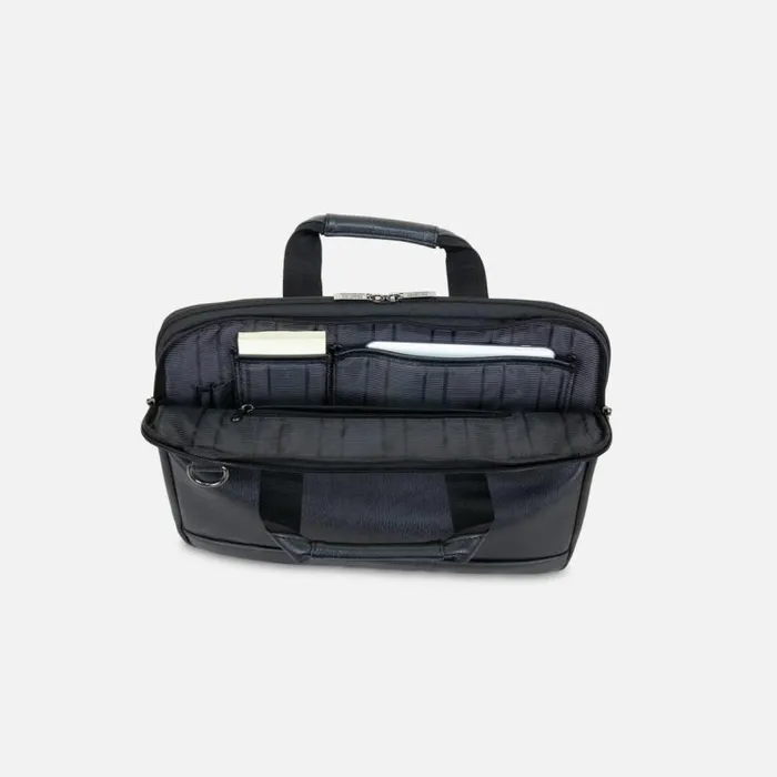 Long Way To Go Slim Double Gusset Computer Case Black Men Kenneth Cole Bags