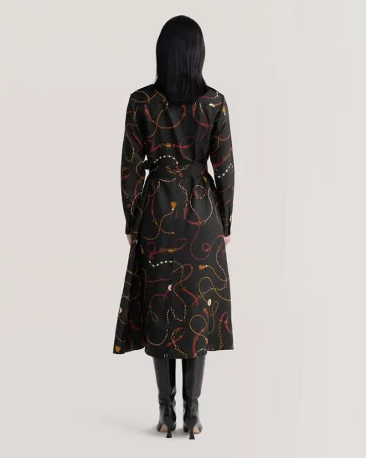 Louisville Print Trench Dress Women Jumpsuits Lilysilk Outerwear
