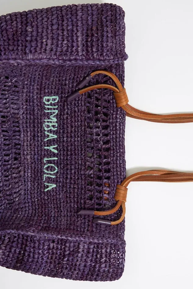 M Purple Raffia Tote Bag Purple Women Bimba Y Lola Raffia Bags M Purple Raffia Tote Bag Purple Women Bimba Y Lola Raffia Bags