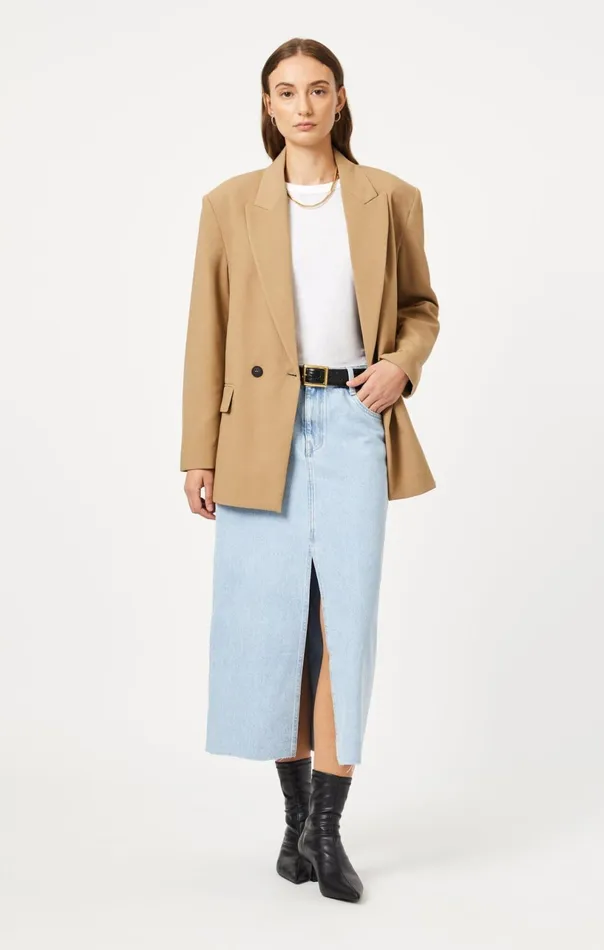 Marin Skirt In Bleached Denim Women Mavi Jeans Dresses and Skirts