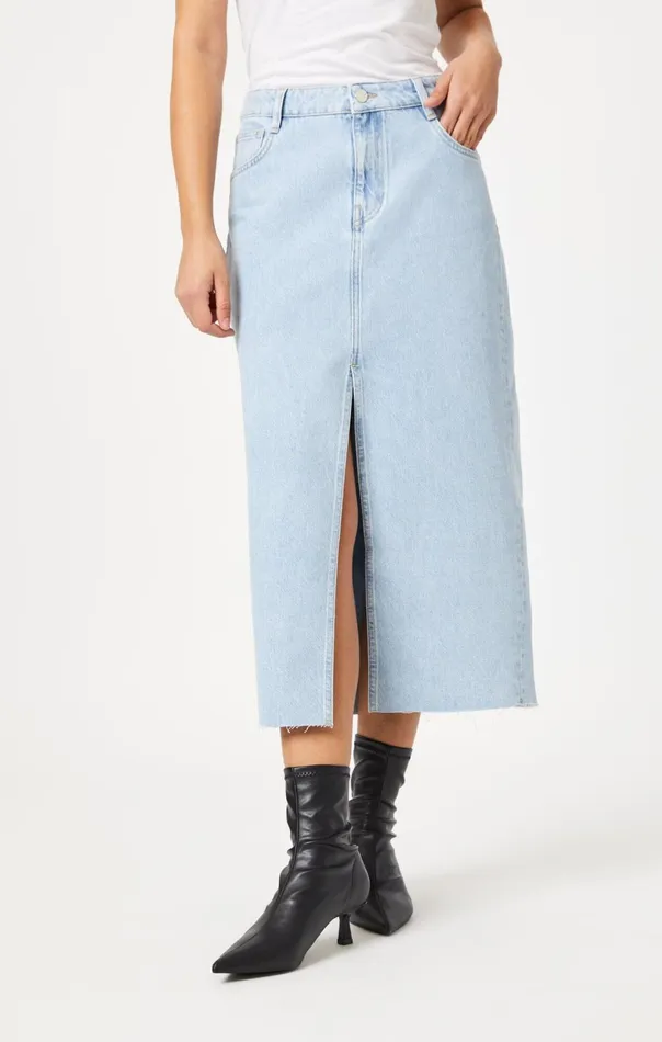 Marin Skirt In Bleached Denim Women Mavi Jeans Dresses and Skirts Marin Skirt In Bleached Denim Women Mavi Jeans Dresses and Skirts