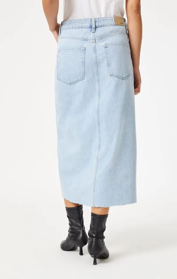 Marin Skirt In Bleached Denim Women Mavi Jeans Dresses and Skirts Marin Skirt In Bleached Denim Women Mavi Jeans Dresses and Skirts