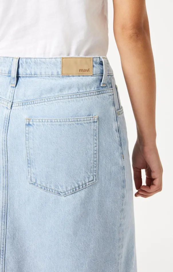 Marin Skirt In Bleached Denim Women Mavi Jeans Dresses and Skirts Marin Skirt In Bleached Denim Women Mavi Jeans Dresses and Skirts
