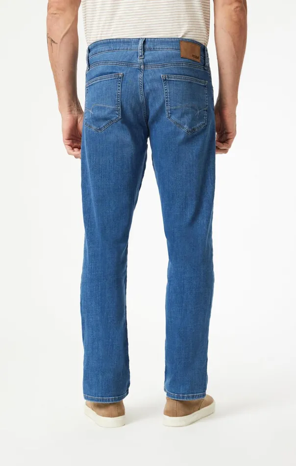 Matt Relaxed Straight Leg In Mid Brushed Feather Blue Men Mavi Jeans Denim Matt Relaxed Straight Leg In Mid Brushed Feather Blue Men Mavi Jeans Denim
