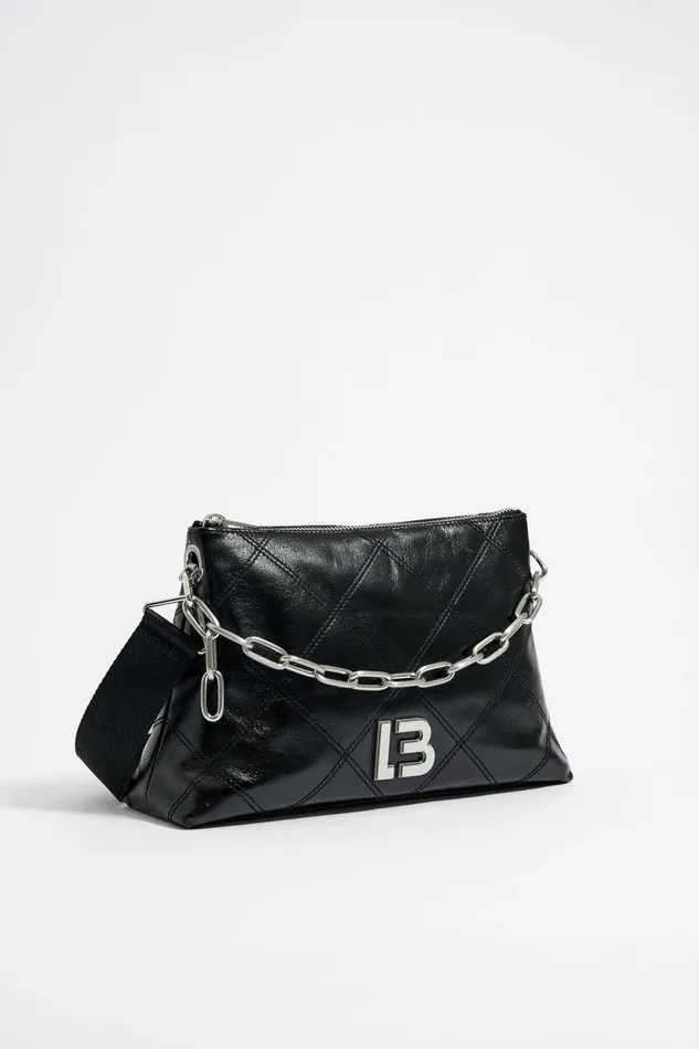 Medium Black Leather Crossbody Bag Black Women Bimba Y Lola Crossbody Bags