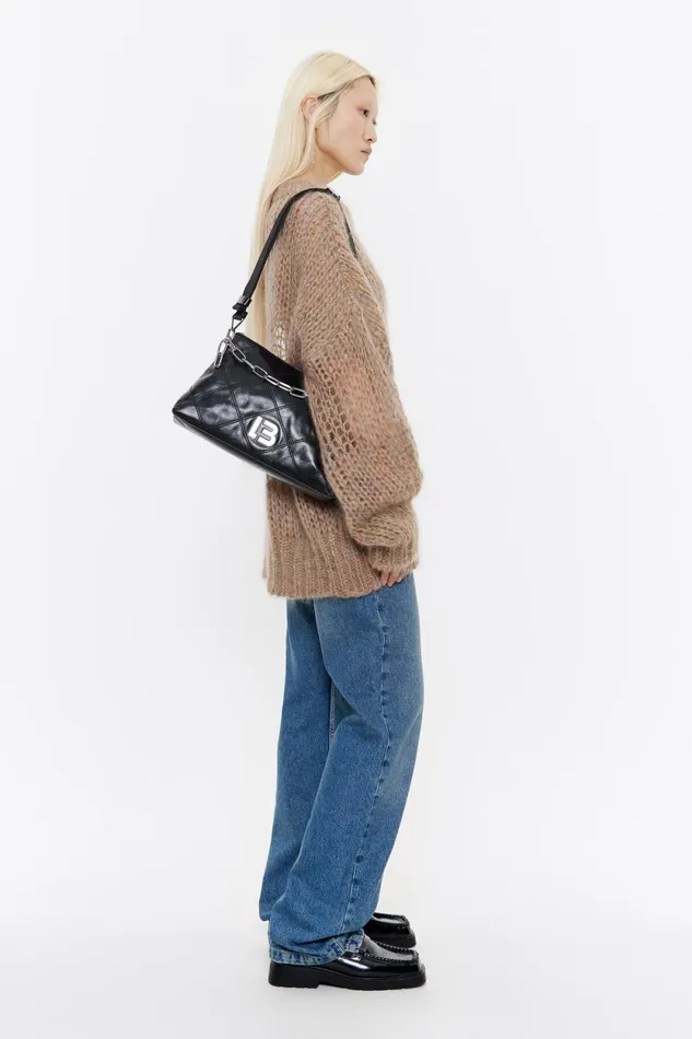 Medium Black Leather Crossbody Bag Black Women Bimba Y Lola Crossbody Bags Medium Black Leather Crossbody Bag Black Women Bimba Y Lola Crossbody Bags