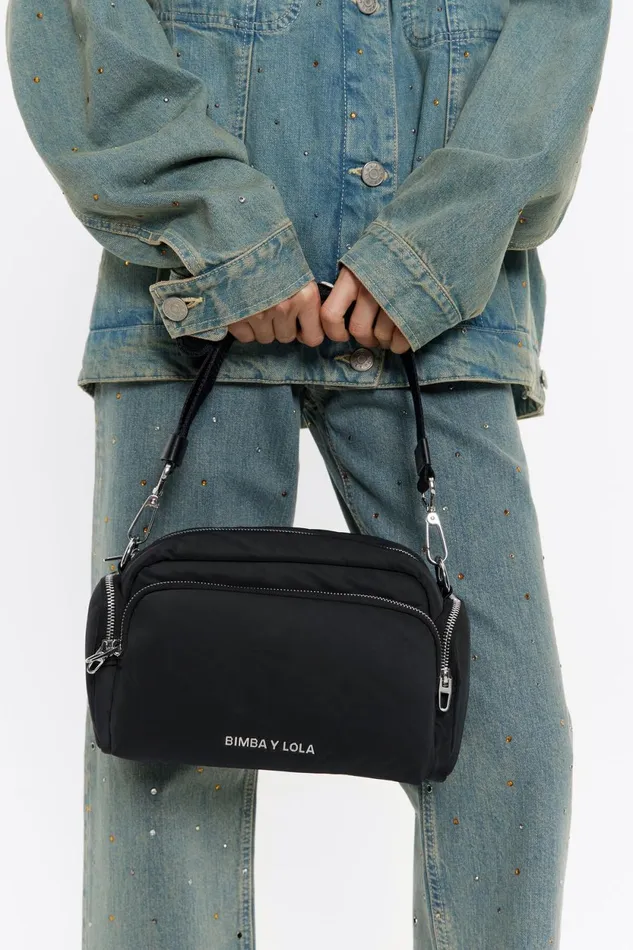 Medium Black Pocket Crossbody Bag Dark Anthracite Women Bimba Y Lola Crossbody Bags Medium Black Pocket Crossbody Bag Dark Anthracite Women Bimba Y Lola Crossbody Bags